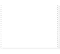 Exacompta - Réf. 63712E - 1000 feuilles de listing blanc autocopiant 380mm x 11 - 2 plis Bandes Caroll détachables papier 56g - Couleur blanc