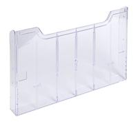Exacompta - Réf. 63858D - 1 élément simple A4 horizontal pour fixation murale - Extensible - Capacité maximale par case de 26 mm - Dimensions : 3,6 x 32,7 x 21,3 cm - Cristal