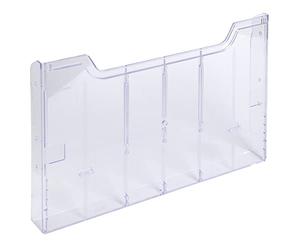 Exacompta - Réf. 63858D - 1 élément simple A4 horizontal pour fixation murale - Extensible - Capacité maximale par case de 26 mm - Dimensions : 3,6 x 32,7 x 21,3 cm - Cristal
