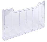 Exacompta - Réf. 63858D - Lot de 10 éléments simples A4 horizontal pour fixation murale - Extensible - Capacité maximale par case de 26 mm - Dimensions : 3,6 x 32,7 x 21,3 cm - Cristal