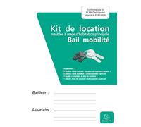 Exacompta - Réf. 63E - Carton de 10 kits de location - bail mobilité - 3 feuilles"Bail mobilité" - 2 liasses"Etat des lieux" - 1 feuille"Inventaire et état du mobilier - 1 liasse"Acte de caution"