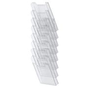 Exacompta - Réf. 64858D - 1 trieur mural - Format A4 vertical - 8 compartiments profondeur de 26 mm - A fixer au mur (accroches fournies) - Dimensions : 15,5 x 23,9 x 81,7 cm - Cristal
