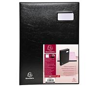 Exacompta Parapheur A4 24 compartiments – couverture en PVC expansé – noir