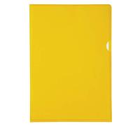 Exacompta - Réf. 660535E - Sachet de 10 pochettes coin lisse en PVC semi rigide - Epaisseur 13/100ème - Format à classer A4 avec encoche pour facilité l'ouverture - Coloris jaune