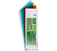 Exacompta Pochettes coins lisses A4 Réf. 661000E 50 pièces PVC 13/100e semi-rigide encoche 5 coloris