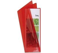 Exacompta - Réf. 661275E - Boîte de 100 pochettes coin lisse en PVC semi rigide 13/100ème - Format à classer A4 - Avec encoche pour facilité l'ouverture - Coloris rouge