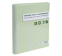 Exacompta - Réf. 6624E - 1 Classeur 4 anneaux livré avec 1 recharge de 28 pages - Registre public d'accessibilité pour les établissements Recevant du Public (E.R.P.) - Format vertical : 32x26,6 cm