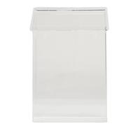 Exacompta - Réf. 66558D - 1 Porte-brochure A5 avec couvercle, vertical pour dépliants, catalogues - Dimensions : 18 x 8 x 28 cm - Vertical - Résistant aux U.V. - Cristal transparent