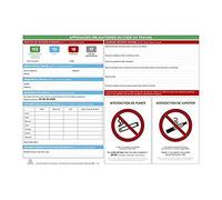 Exacompta - Réf. 6680E - 1 panneau d'affichages obligatoires code du travail, effaçable à sec, livré avec kit de fixation mural et un feutre noir - Dimension du panneau : 42 x 57 cm