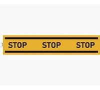 Exacompta - Réf. 67025E - 1 bande adhésive STOP jaune 100 m pour marquage au sol ou mural - Avertissement des risques et des zones de danger - Dimensions de la bande : 100 x 20 cm