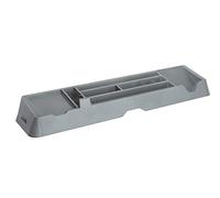 Exacompta - Réf. 67038D - Lot de 6 organiseurs de bureau Toolbar, 7 compartiments et 2 petits tiroirs pour ranger ustensiles de bureau - Dim : larg 48,1 x Prof 11,5 x Haut 5,6 cm/Gris souris brillant