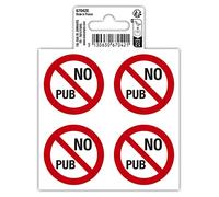 EXACOMPTA Panneau PVC adhésif antidérapant No pub (4x) 10 cm - Rouge