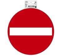 EXACOMPTA Panneau PVC adhésif antidérapant Sens interdit 20 cm - Rouge