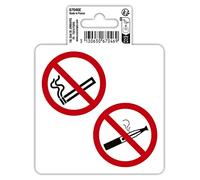 EXACOMPTA Panneau PVC adhésif antidérapant Défenser de fumer 10 cm - Rouge