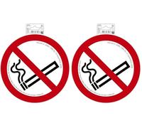 Exacompta - Réf. 67047E - 1 panneau adhésif Espace sans tabac - En PVC traité anti-dérapant 15 x 21 cm - Format A5 - Conforme Décret 2025-582 - Interdiction de fumer (Lot de 2)