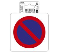 Exacompta Panneau PVC adhésif antidérapant Défense de stationner 10 cm Rouge