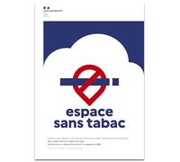 Exacompta - Réf. 67083E - 1 panneau non adhésif Espace sans tabac - En polypropylène résistant et qualitatif - 21 x 30 cm - Format A4 - Conforme Décret 2025-582 - Interdiction de fumer