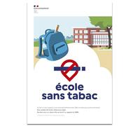 Exacompta - Réf. 67088E - 1 panneau non adhésif Ecole sans tabac - En polypropylène résistant et qualitatif - 21 x 30 cm - Format A4 - Conforme Décret 2025-582 - Interdiction de fumer