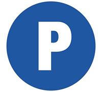 Exacompta - Réf. 67105E - 1 panneau rond PARKING privé - En polypro traité anti-dérapant et résistant aux UV - Diamètre du panneau : 30 cm - coloris : bleu