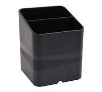 Exacompta - Réf. 674014D - Carton de 5 pots à crayons PEN-CUBE magnétique - 2 compartiments - porte-stylos - pour tableau blanc, réfrigérateur - idéal au bureau, à la maison, à l’école - couleur noir