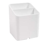 Exacompta - Réf. 67413D - Carton de 5 pots à crayons PEN-CUBE magnétique - 2 compartiments - porte-stylos - pour tableau blanc, réfrigérateur - idéal au bureau, à la maison, à l’école - couleur blanc