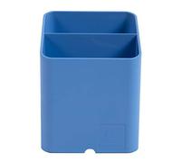 Exacompta - Réf. 677100D - carton de 10 Pots à crayons bleu Clean'Safe - Avec 2 compartiments de taille et de hauteur différentes - Dimensions 7,4x7,4x9,3 cm - Couleur bleu