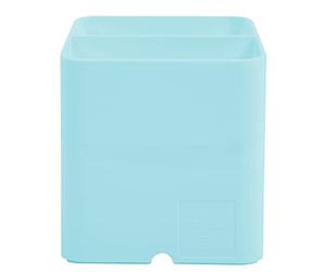 Exacompta - Réf. 67763D - Carton de 10 pots à crayons PEN-CUBE Aquarel - Avec 2 compartiments de taille et de hauteur différentes - dimensions 7,4 x 7,4 x 9,3 cm - couleur vert pastel