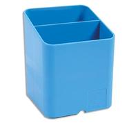 Exacompta - Réf. 67782D - 1 pot à crayons Iderama Pen Cube - 74 x 74 x 93 mm - Design compact - 2 sections pour l'organisation du bureau - Turquoise
