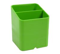 Exacompta - Réf. 67795D - 1 pot à crayons Iderama Pen Cube - 74 x 74 x 93 mm - Design compact - 2 sections pour l'organisation du bureau - Vert pomme