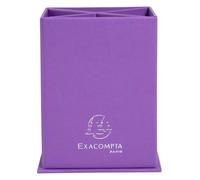 Exacompta - Réf.67858D - 1 pot à crayons carré TEKSTO de 4 compartiments permettant de ranger ses ustensiles par typologie/usage - en carton - dim 85x85x110 mm - couleur violet