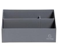 Exacompta - Réf.67950D - Carton de 4 trieurs vertical/porte-lettres TEKSTO - 3 compartiments - 250x100x140 mm - compatible avec des enveloppes format DL et C6 - gris, vert d'eau, turquoise et violet