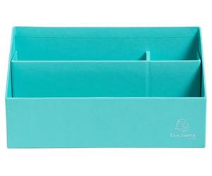 Exacompta - Réf.67953D - 1 trieur vertical/porte-lettres TEKSTO - 3 compartiments - Dim 250x100x140 mm - compatible avec des enveloppes format DL et C6 - couleur vert d'eau