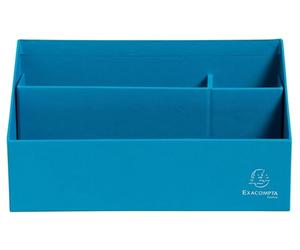 Exacompta - Réf.67957D - 1 trieur vertical/porte-lettres TEKSTO - 3 compartiments - Dim 250x100x140 mm - compatible avec des enveloppes format DL et C6 - couleur turquoise