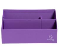 Exacompta - Réf.67958D - 1 trieur vertical/porte-lettres TEKSTO - 3 compartiments - Dim 250x100x140 mm - compatible avec des enveloppes format DL et C6 - couleur violet