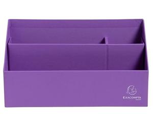 Exacompta - Réf.67958D - 1 trieur vertical/porte-lettres TEKSTO - 3 compartiments - Dim 250x100x140 mm - compatible avec des enveloppes format DL et C6 - couleur violet