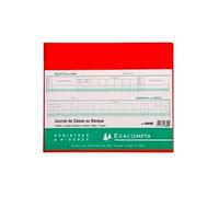Exacompta - Réf. 6800E - 1 Piqûre JOURNAL DE CAISSE OU BANQUE - 2 libellés - 13 Débit et 6 Crédit - 31 lignes - 80 pages foliotées - format 270x320 mm - 4 couleurs aléatoires, jaune, bleu, rouge, vert