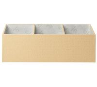Exacompta - Réf. 68602E - Organiseur de bureau 4 compartiments de tri -Office By Me - Rangement de bureau - En carton recyclé - Dimensions : Prof 11,5 x largeur 27,7 x Hauteur 14,7 cm - Coloris beige