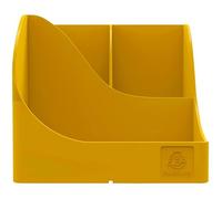 Exacompta - Réf. 69508D - Carton de 4 pots à crayons Pen-Wave Bee Blue Safran - 5 compartiments - 4 compartiments hauts pour les grands ustensiles et 1 compartiment bas pour les petits ustensiles