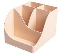 Exacompta - Réf. 69531D - Carton de 4 pots à crayons Pen Wave Skandi Nude - 5 compartiments - 4 compartiments hauts pour les grands ustensiles et 1 compartiment bas pour les petits ustensiles