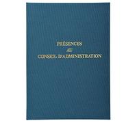 Exacompta - Réf. 71E - 1 registre juridique PRÉSENCES AU CONSEIL D'ADMINISTRATION - Dimensions 29,7 x 21 cm - Format A4 - 100 pages numérotées - Couverture rigide recouverte d'une toile bleue