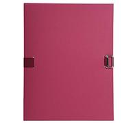 Exacompta - Réf. 724E - 1 chemise à dos extensible en papier toilé couleur - dos extensible jusqu'à 13 cm - fermeture par sangle - dim 24 x 32 cm - pour format A4 - couleur bordeaux