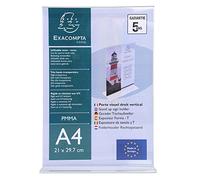 Exacompta - Réf. 73158D - 1 distributeur de prospectus sur table - 3 compartiments - Monobloc - Dimensions : Prof.11,2 x larg.11,5 x Haut.21,8 cm - Format à classer DL-10x21 cm - Cristal