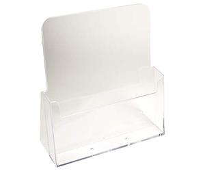 Exacompta - Réf. 74058D - Lot de 10 distributeurs de prospectus sur table - 1 compartiment - Monobloc - Dimensions : Prof.23,5 x larg.8,5 X Haut.24,7 cm - Format à classer A4 - Cristal