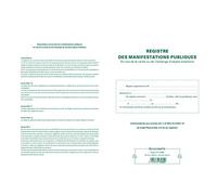 Exacompta - Réf. 7430E - 1 Piqûre Registre d'identification des vendeurs en vue d'une manifestation publique - 80 pages foliotées - format 320 x 195mm - 4 couleurs aléatoires, jaune, bleu, rouge, vert