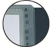 Exacompta - Réf. 75034E - Carton de 5 Porte-cartes de visite amovible à spirales Exacard - livré avec 20 pochettes détachables - pour 120 cartes - fermeture par élastique - format à classer 85x55 mm