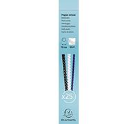 Exacompta - Réf. 76300E - Boîte de 25 reliures spirales en PVC blanc 10 mm - permet de relier 40 à 65 feuilles de 80 g format A4 ou A3 paysage - convient pour tout type de machine à relier à anneaux