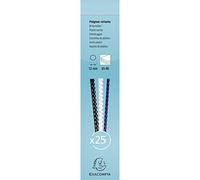 Exacompta - Réf. 76400E - Boîte de 25 reliures spirales en PVC blanc 12 mm - permet de relier 65 à 90 feuilles de 80g format A4 ou A3 paysage - convient pour tout type de machine à relier à anneaux