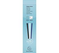 Exacompta Reliures spirales PVC Réf. 76501E 16 mm Noir - Boîte de 25 (90–120 feuilles 80 g A4/A3)