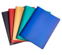 Exacompta - Réf. 78520E - Carton de 20 protège-documents Opak recyclé - 20 pochettes grainées - 40 vues - pour format A4 - couverture 4/10ème semi opaque - 5 couleurs assorties