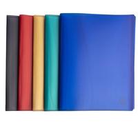 Exacompta - Réf. 78520E - Paquet de 5 Protège-documents Opak recyclé - 20 pochettes grainées - 40 vues - pour format A4 - couverture 4/10ème semi opaque - 5 couleurs assorties